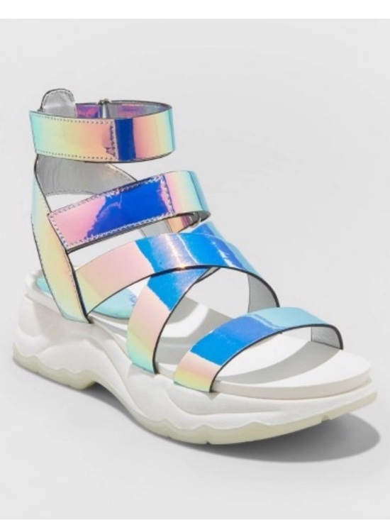 wild fable Shoes - Wild Fable Kaya Gladiator Sandals Holographic